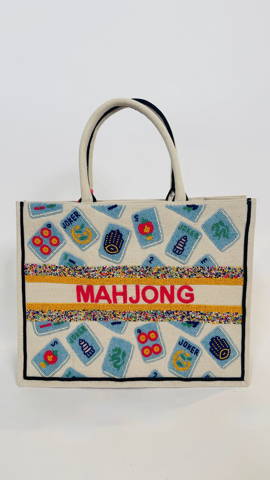 Mahjong Society Beaded Tote (pre-order)