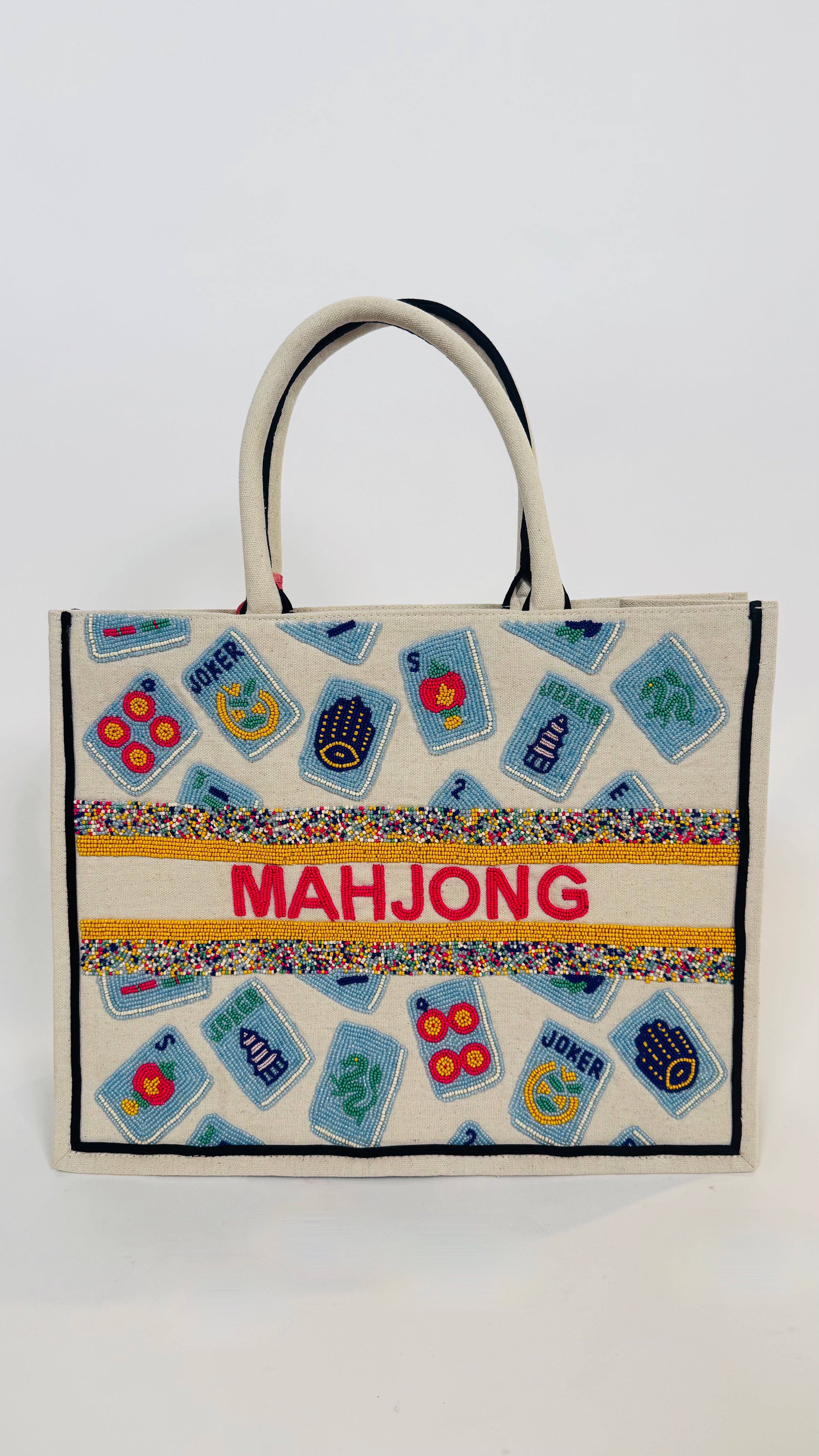 Mahjong Society Beaded Tote (pre-order)