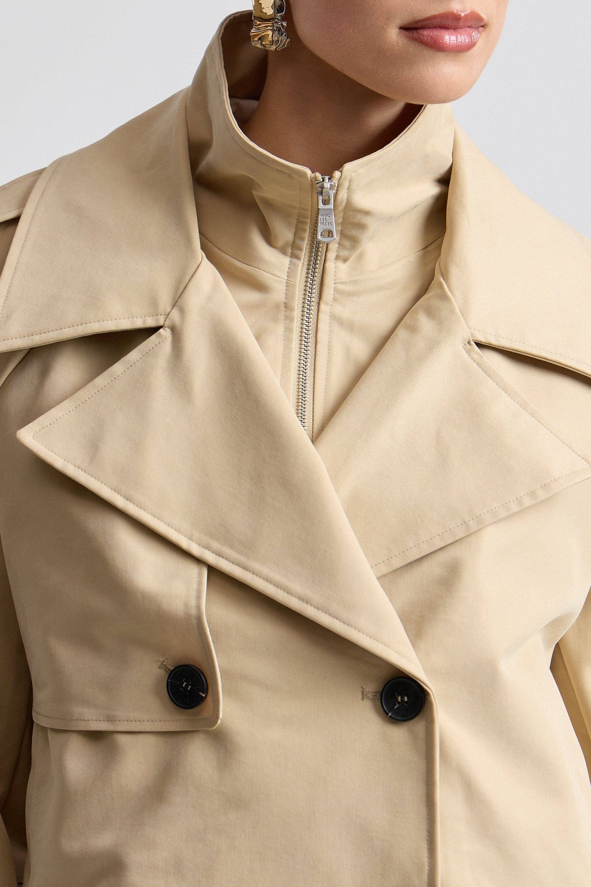 Caroline Cropped Trench