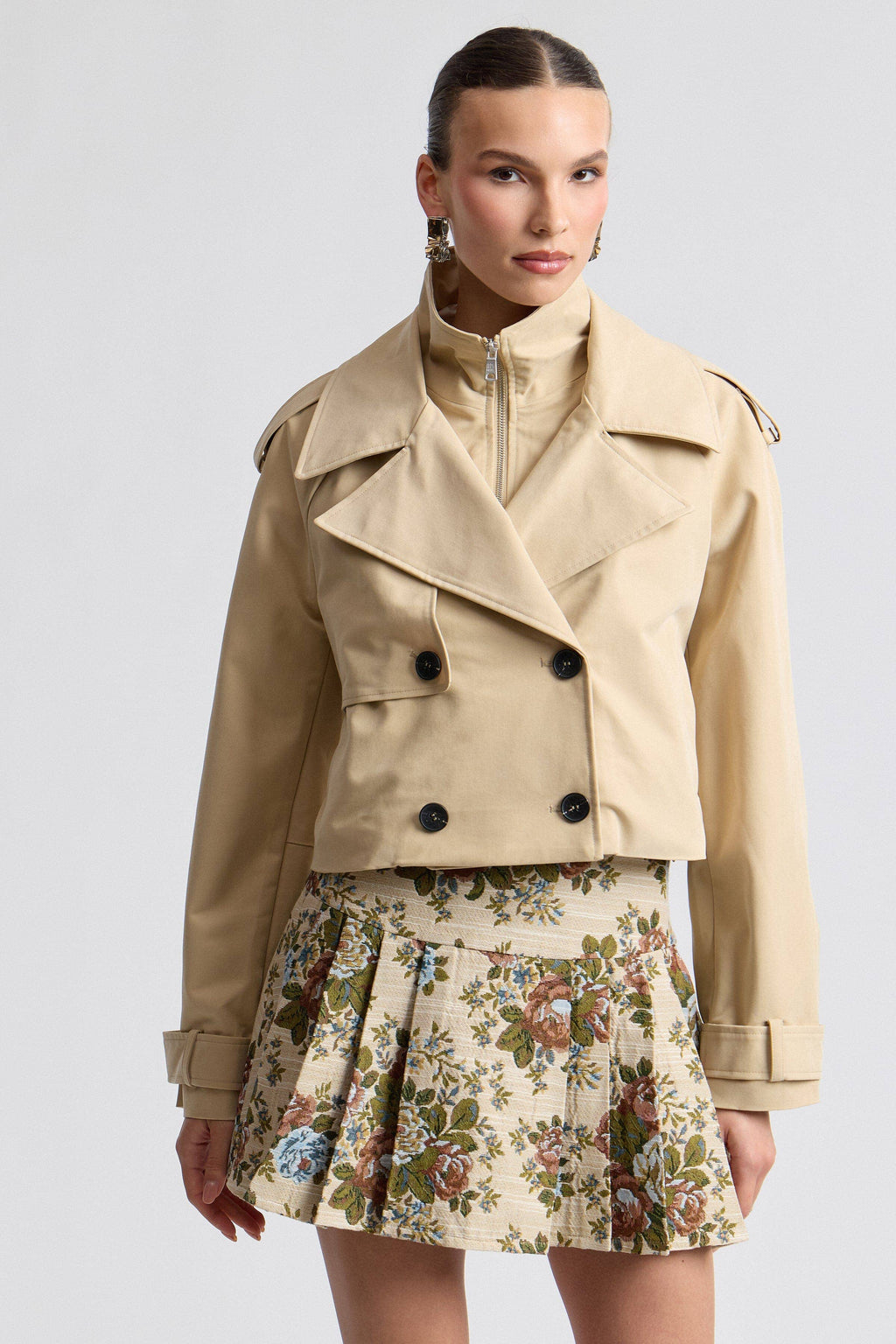 Caroline Cropped Trench