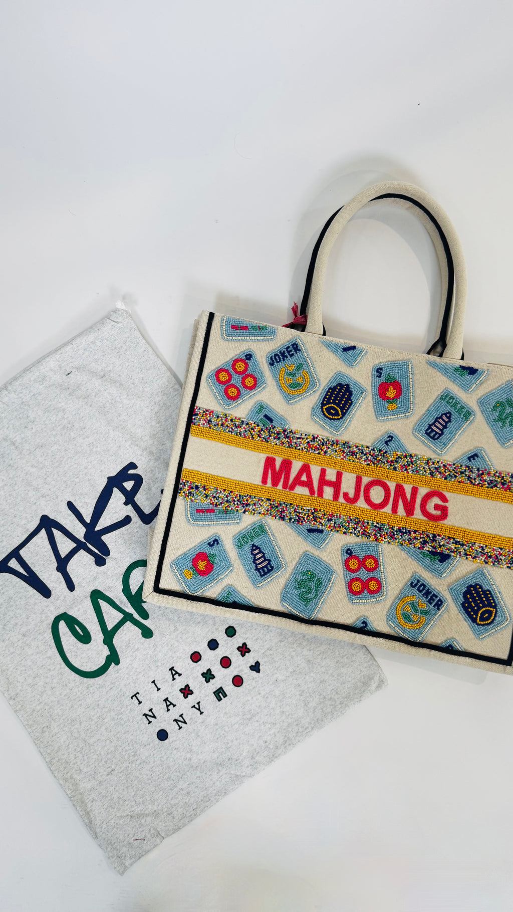 Mahjong Society Beaded Tote (pre-order)