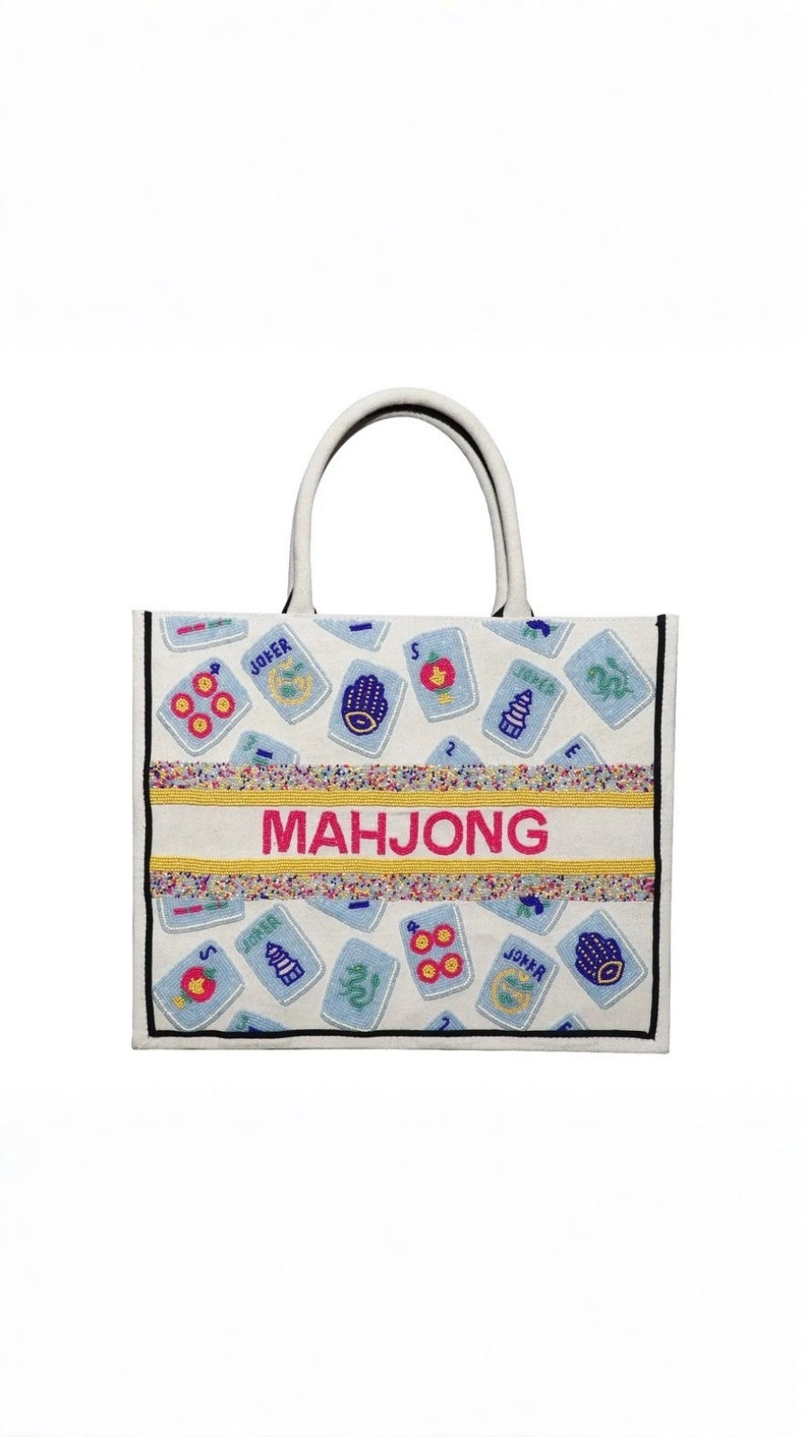 Mahjong Society Beaded Tote (pre-order)