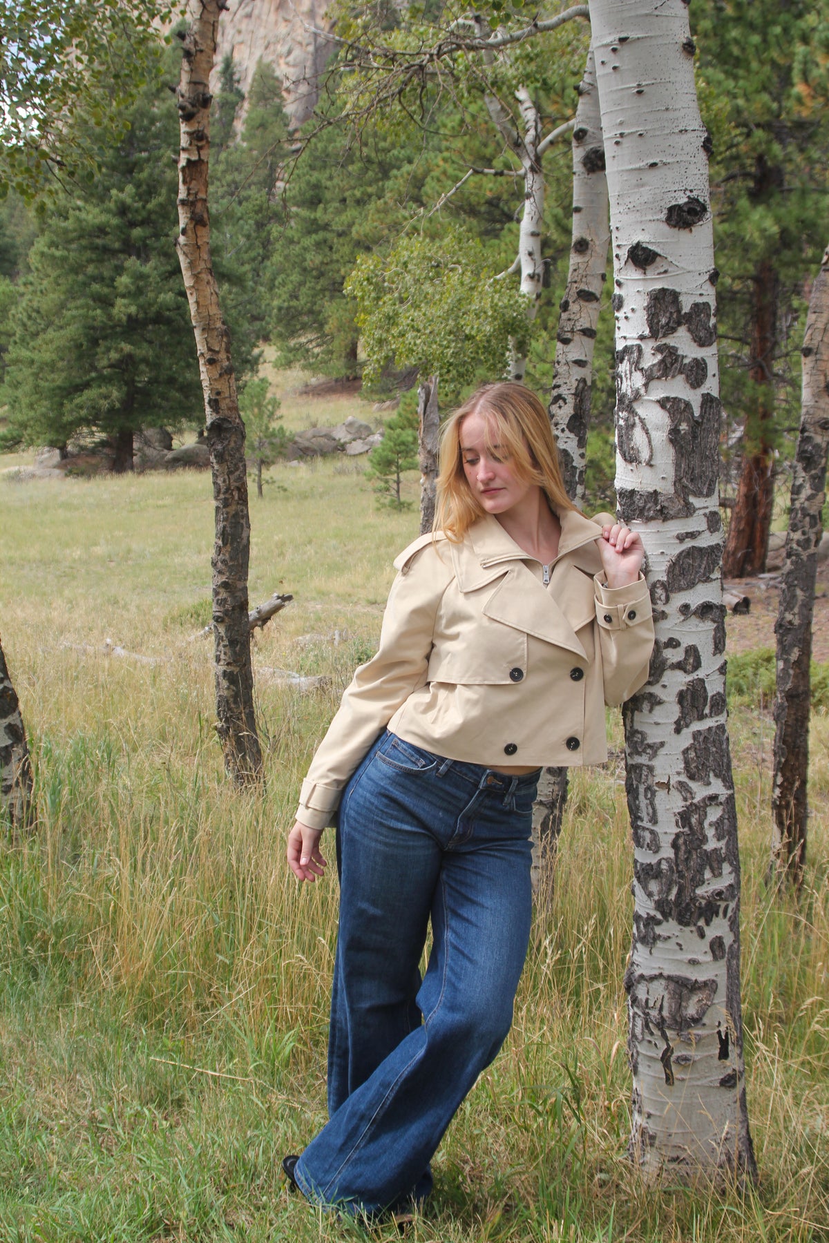Caroline Cropped Trench