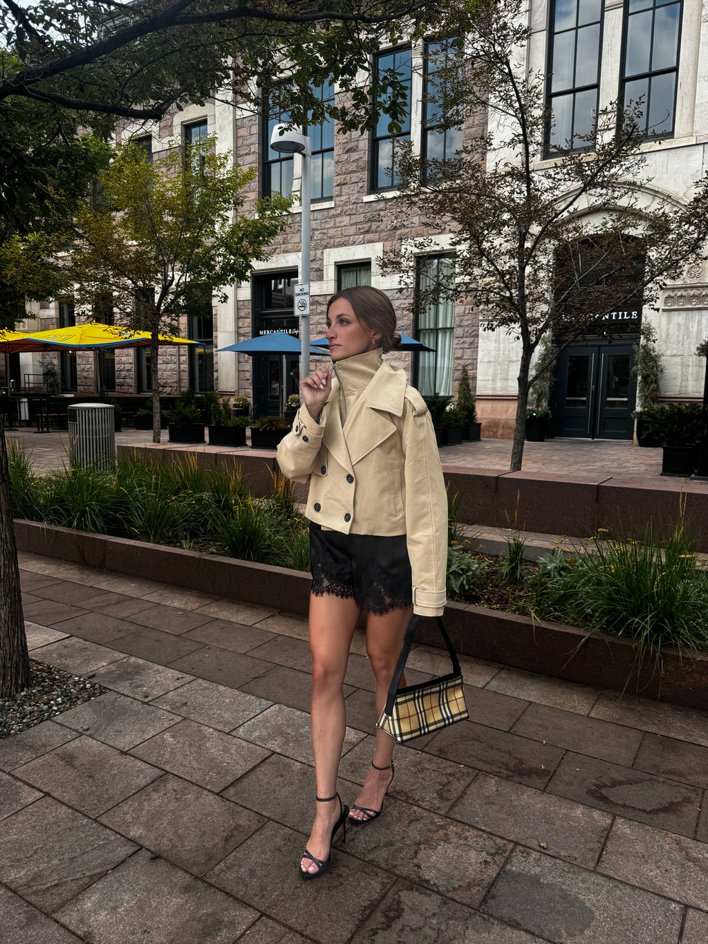 Caroline Cropped Trench
